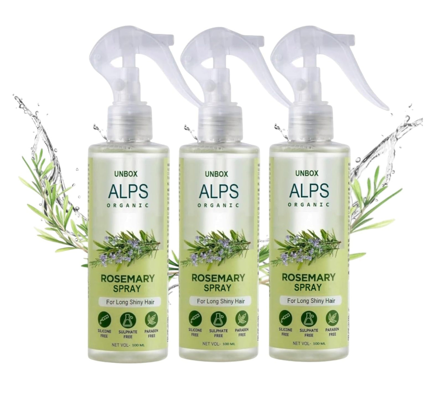 Rosemary Hair Regrowth Spray – Pack of 3 (100ml Each)